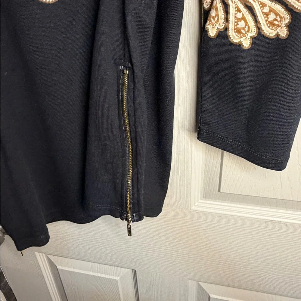 Rafaella Black and Brown Paisley Top - Picture 5 of 6